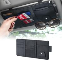 Car Leather Sun Visor Organizer