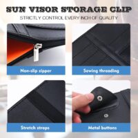 Car Leather Sun Visor Organizer
