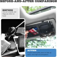 Car Leather Sun Visor Organizer
