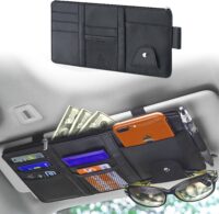 Car Leather Sun Visor Organizer